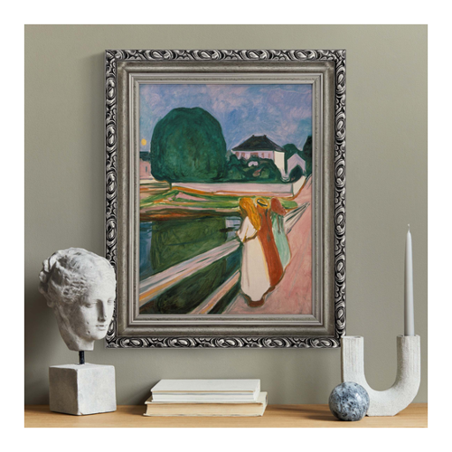 Bild von Gerahmtes Leinwandbild Edvard Munch - Weiße Nacht