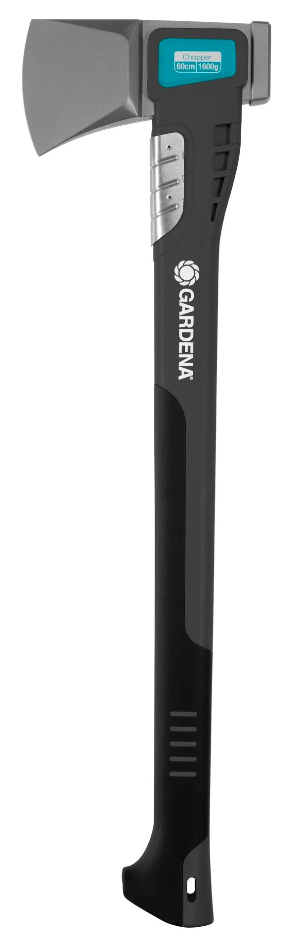 Bild von Gardena Spaltaxt 1600 S: Vielseitige Axt für verschiedene Holzarbeiten, Antihaftbeschichtung, Edelstahl-Schlagschutz, Hammerfunktion, 60 cm (8718-48)