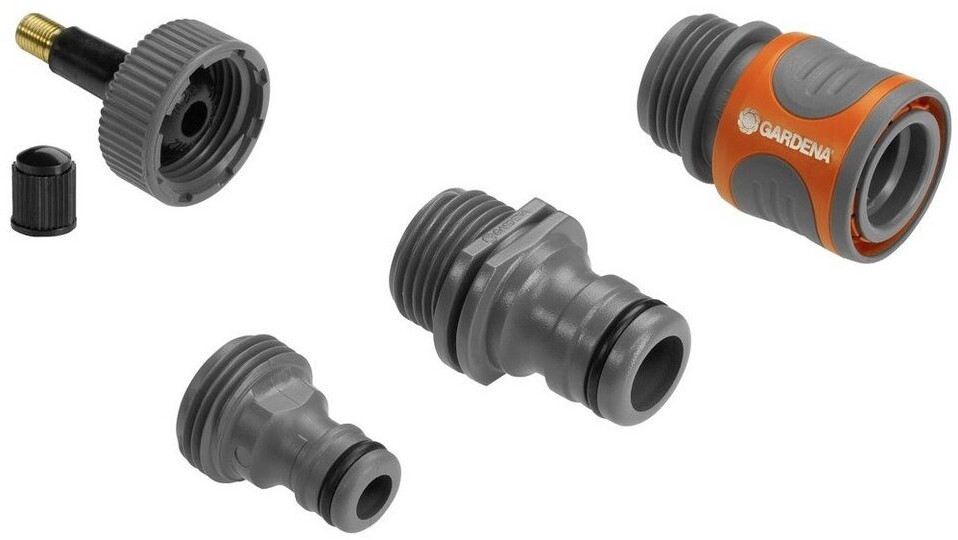 Bild von GARDENA Schlauchverbinder Entwässerungsventil-Set (grau/orange)