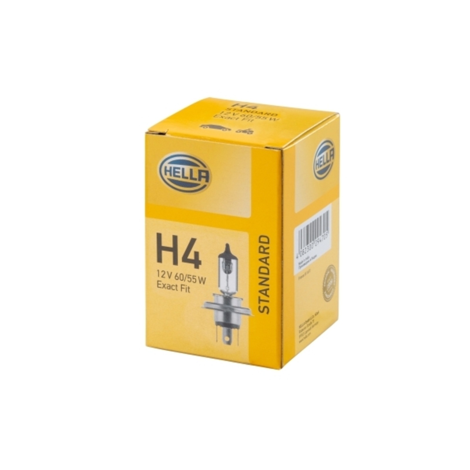 Bild von HELLA 8GJ 002 525-131 Glühlampe, Hauptscheinwerfer 12 60/55 H4 VOLKSWAGEN: TRANSPORTER 3 Bus, Multivan 5 (7HM, Caddy 3, RENAULT: TWINGO 2, Kangoo I