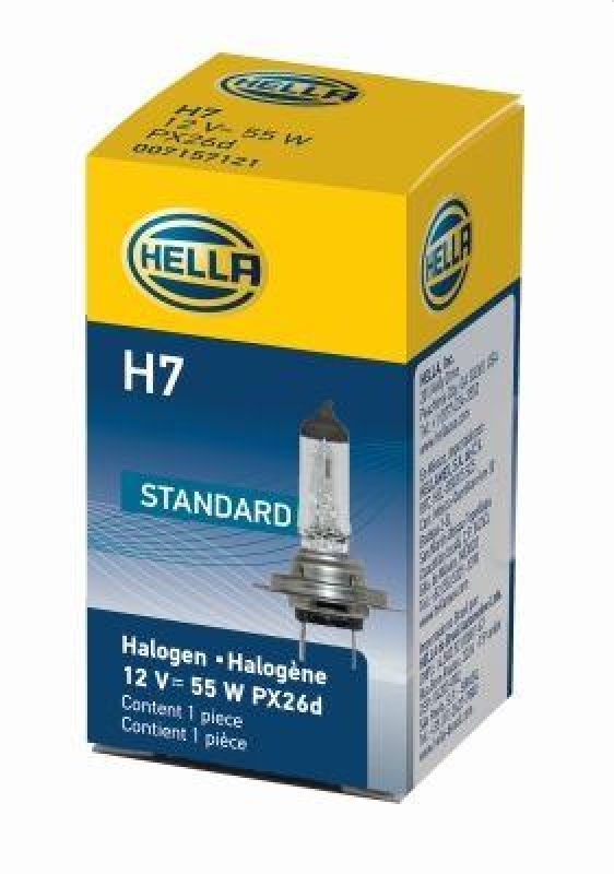 Bild von HELLA Glühlampe, Fernscheinwerfer STANDARD H7 8GH 178 555-011  VW,AUDI,MERCEDES-BENZ,Golf IV Schrägheck (1J1),Golf V Schrägheck (1K1),POLO (9N_)