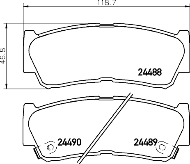 Bild von HELLA 8DB 355 013-081 Bremsbelagsatz Bremsbeläge, Bremsklötze, Bremssteine mit akustischer Verschleißwarnung mit Zubehör HYUNDAI: SANTA FE 2