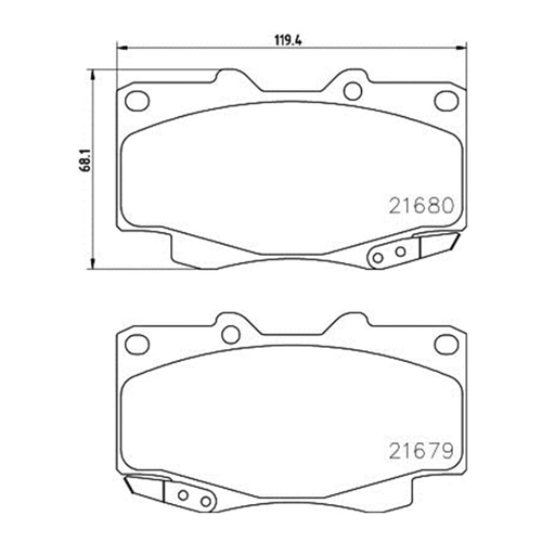 Bild von Hella Bremsbeläge vorne für Toyota Fortuner Hilux - HELLA 8DB 355 013-481