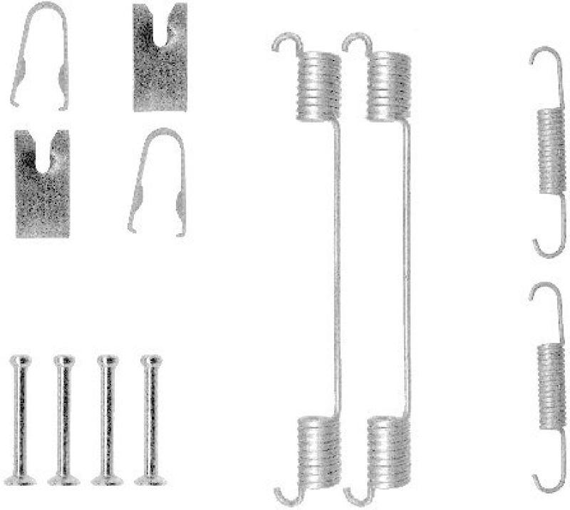 Bild von HELLA 8DZ 355 200-871 Zubehörsatz, Bremsbacken SKODA: Kamiq, OPEL: Corsa E Schrägheck, FIAT: Punto III Schrägheck