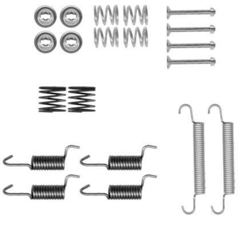Bild von HELLA PAGID 8DZ 355 202-141 Zubehörsatz, Feststellbremsbacken - X0221 - Bremssystem: Mando - für u.a. HYUNDAI / KIA
