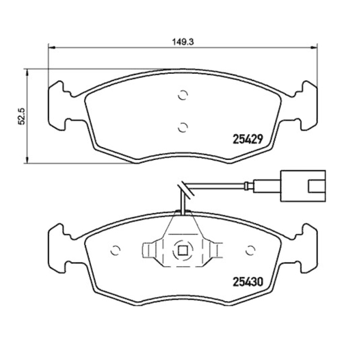 Bild von Hella Bremsbelagsatz 8DB 355 019-651 für FIAT