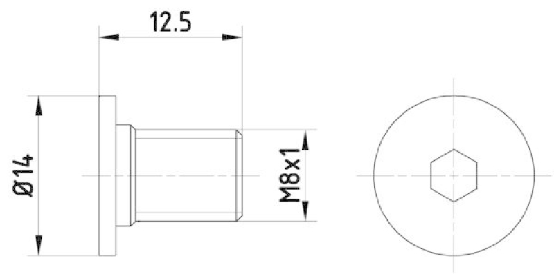 Bild von HELLA Schraube, Bremsscheibe 8DZ 355 209-021  VW,MERCEDES-BENZ,CRAFTER 30-50 Kasten (2E_),CRAFTER 30-35 Bus (2E_)