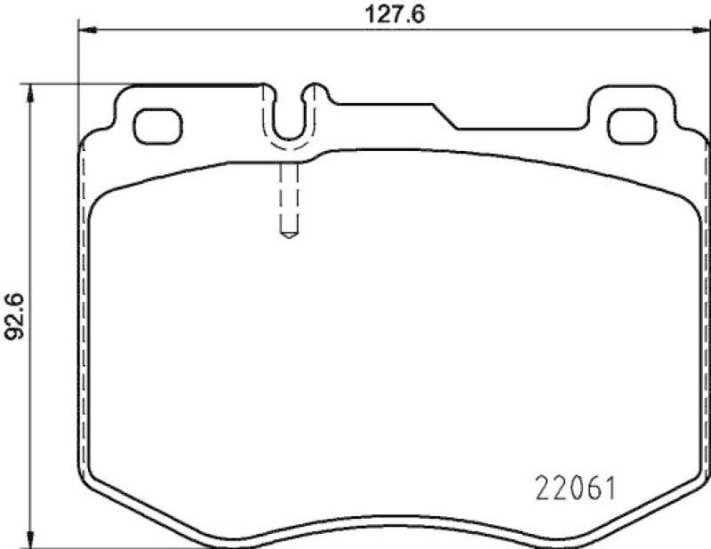 Bild von HELLA 8DB 355 021-671 Bremsbelagsatz Bremsbeläge, Bremsklötze, Bremssteine für Verschleißwarnanzeiger vorbereitet MERCEDES-BENZ: E-Class Saloon