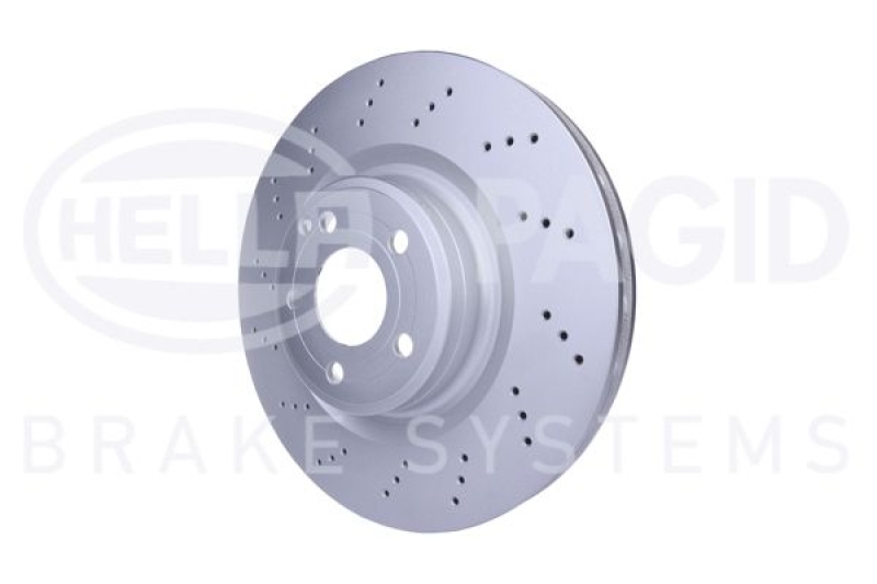 Bild von HELLA PRO High Carbon 8DD 355 122-891 Bremsscheibe Bremsscheiben, Scheibenbremsen 344 32 05/06 112 innenbelüftet, gelocht beschichtet hochgekohlt