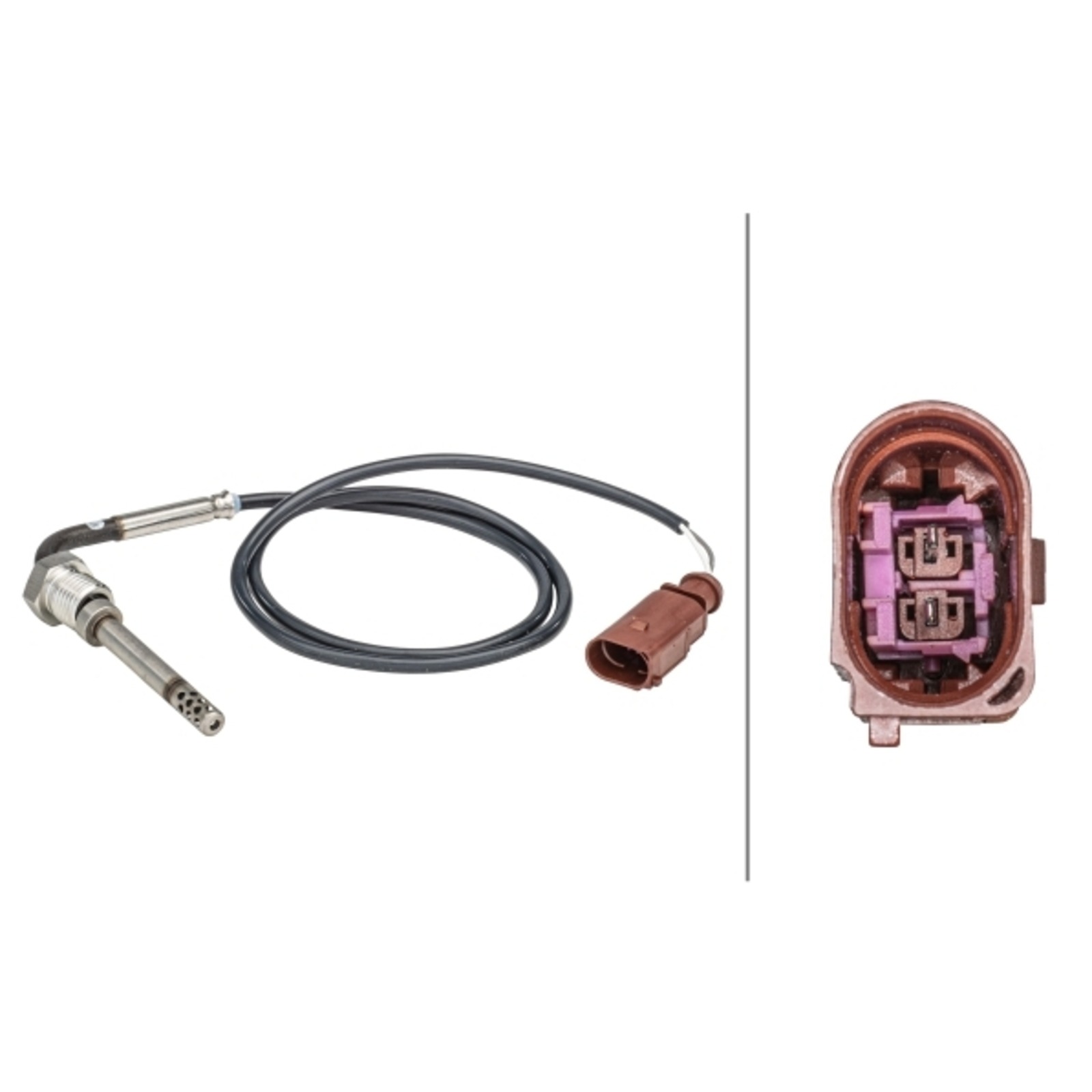 Bild von HELLA Sensor, Abgastemperatur geschraubt für SKODA VW SEAT AUDI 076906088A 076906088F 6PT 358 181-321