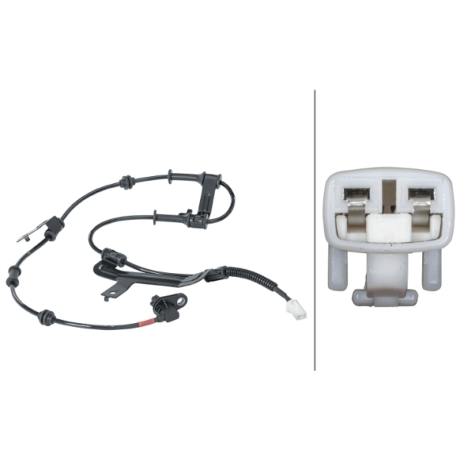 Bild von HELLA 6PU 012 679-741 ABS Sensor Drehzahlsensor, Raddrehzahl Sensor, Drehzahlgeber mit Halter aktiver Sensor 2 870 12