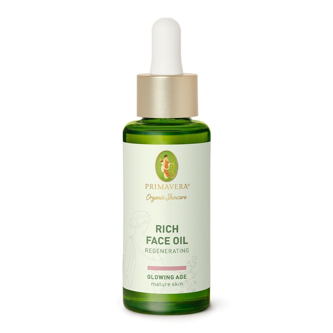 Bild von PRIMAVERA Rich Face Oil - Regenerating 30 ml - Naturkosmetik - Leichtes Gesichtsöl für reife, anspruchsvolle Haut - aktiviert die Zellen und festigt die Haut - vegan