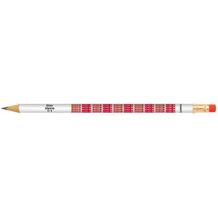 Bild von 12 x Eberhard Faber Bleistift '1x1' rund mit Tipradierer farbig sortie