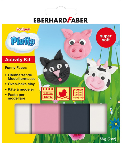 Bild von EBERHARD FABER Modellier-Set Pluffy , Funny Faces,
