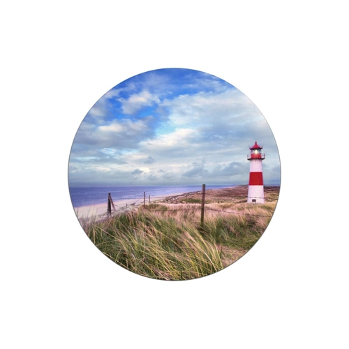 Bild von Wallario Wandfolie – Leuchtturm am Strand von Sylt