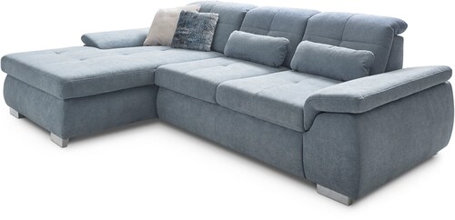 Bild von Die PlanBar Ecksofa "MP-IN16037 L-Form", mit Sitztiefenverstellung & Zierkissen, Kaltschaum