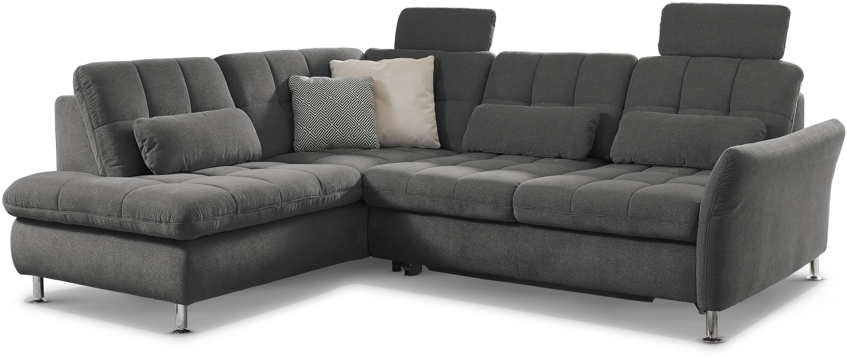 Bild von Die PlanBar Ecksofa "MP-IN20016 L-Form", wahlweise mit Kopfstützen und Bettfunktion, mit Federkern-Polsterung