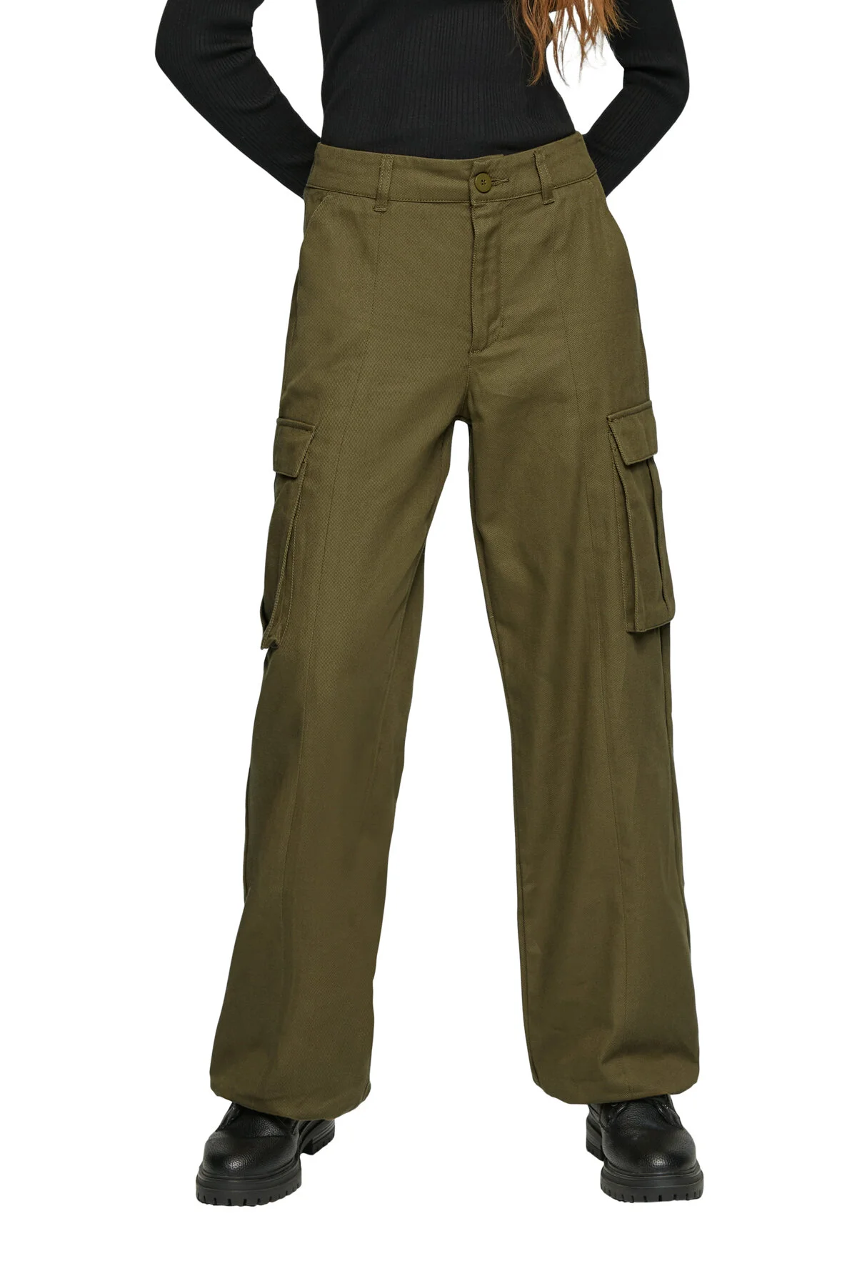 Bild von QS by s.Oliver Cargohose Mit Hoher Taille – Gerade Geschnitten Und Gleich für Damen - 44
