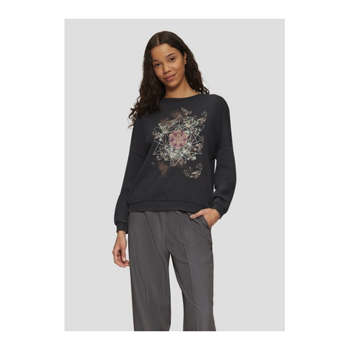 Bild von QS Sweatshirt: Gewaschenes Sweatshirt mit überschnittenen Schultern und Artwork