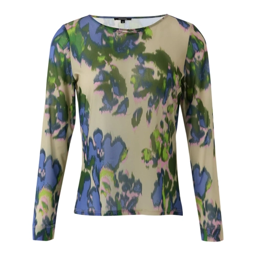 Bild von Comma Longsleeve aus Mesh in hellem Beige