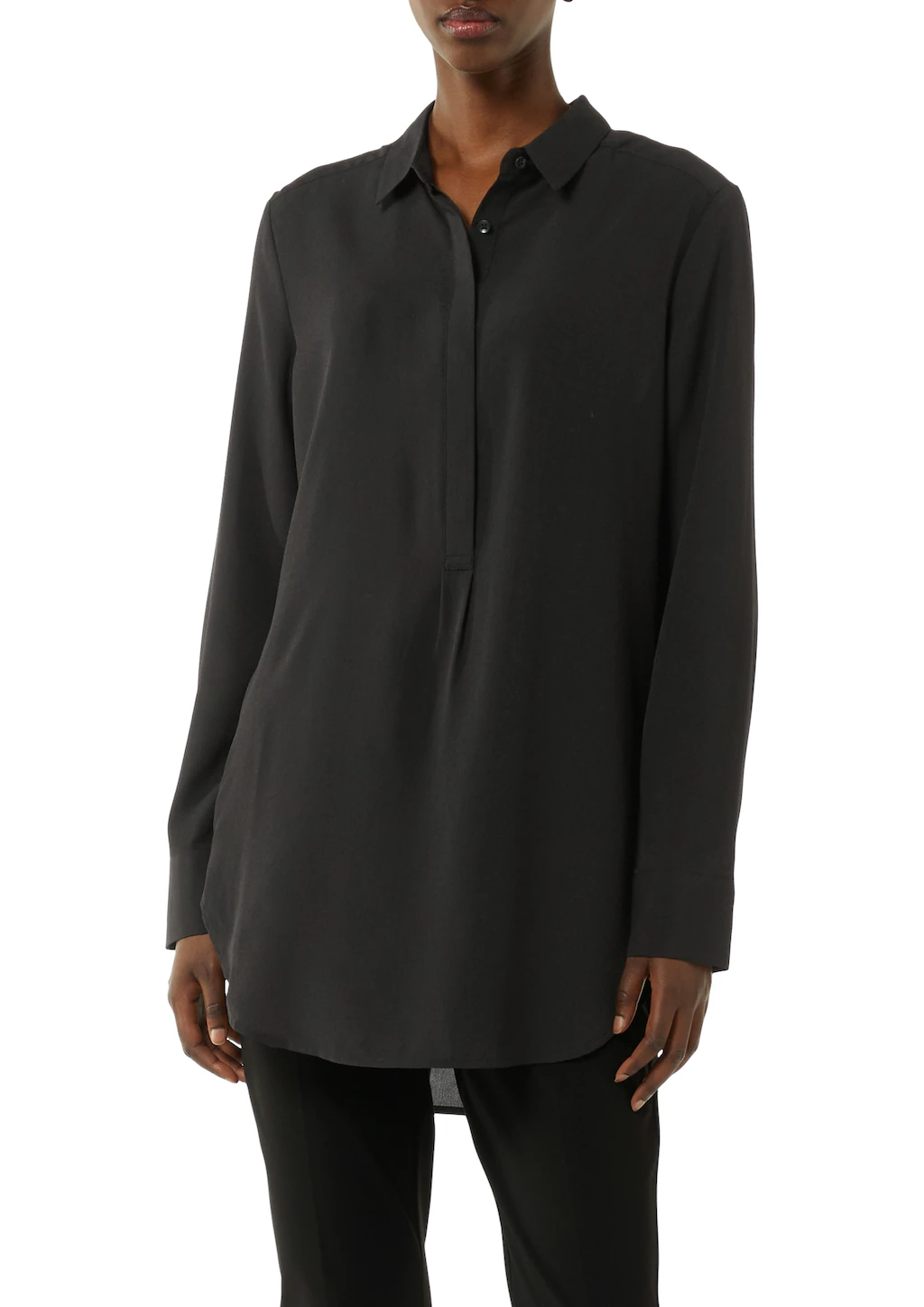 Bild von Comma Langarmbluse Weich fließende Longbluse aus Chiffon