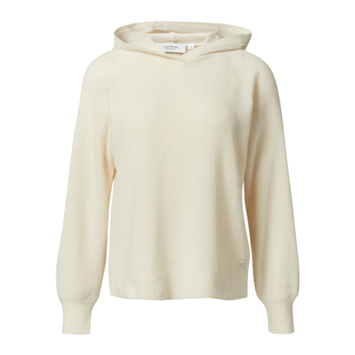 Bild von Beiger Strickpullover mit Kapuze für Damen von comma