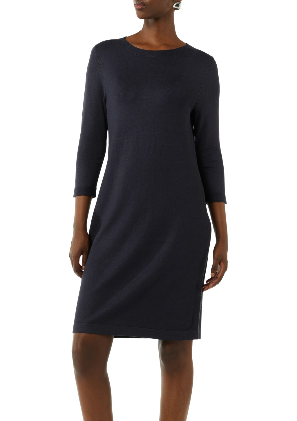 Bild von Comma Minikleid Schmal geschnittenes Strickkleid Rippblende