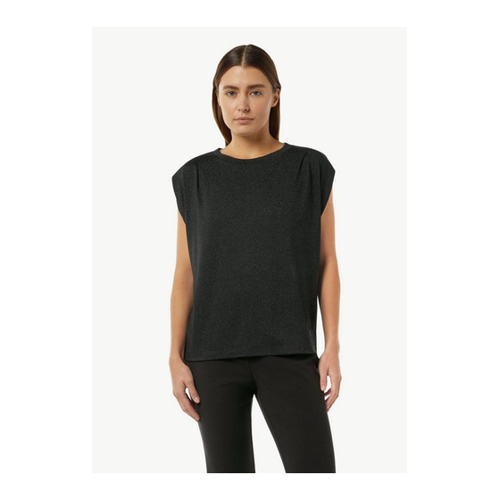 Bild von comma casual identity Shirttop Jersey-Shirt mit Faltendetail und Glitzer-Effekt