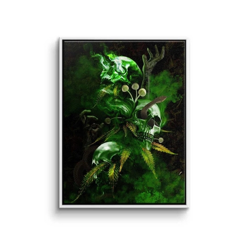 Bild von Green Death – Pop Art Leinwandbild von DOTCOMCANVAS®