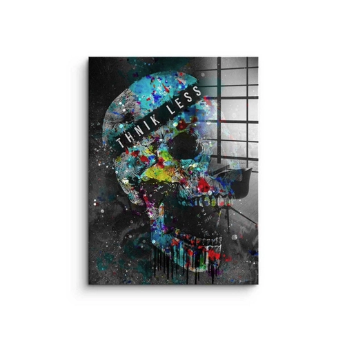 Bild von Acrylglasbild DOTCOMCANVAS® – Think Less im Pop Art Stil