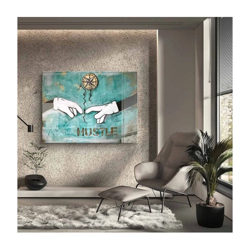 Bild von Ein Blick auf das DOTCOMCANVAS® Acrylglasbild 'Hands Of Hustle'