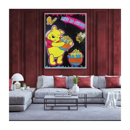 Bild von DOTCOMCANVAS® Leinwandbild Life is Sweet - Winnie the Pooh Pop Art