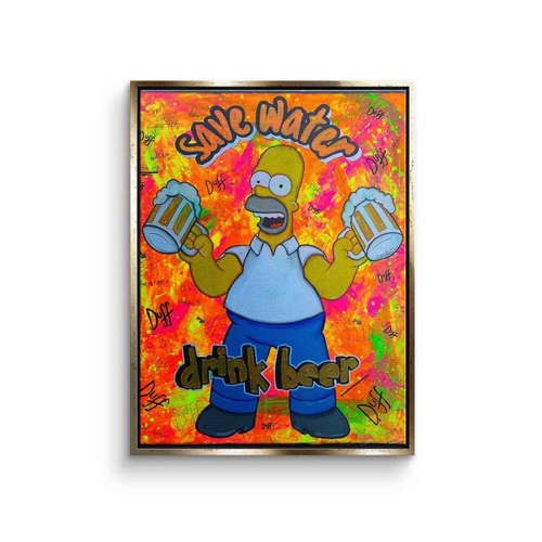 Bild von Leinwandbild "Save Water Drink Beer" von DOTCOMCANVAS®