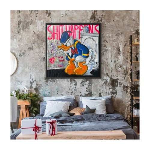 Bild von DOTCOMCANVAS® Leinwandbild "Shit Happens" von Sabrina Seck