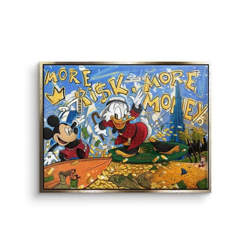 Bild von Premium Leinwandbild mit Micky Maus und Dagobert Duck