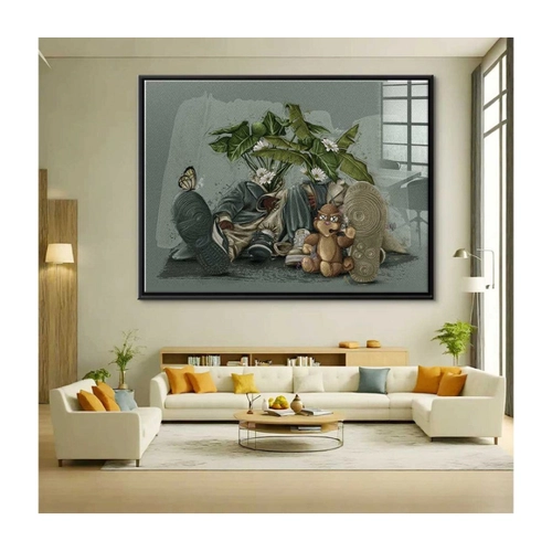 Bild von Premium Acrylglasbild von DOTCOMCANVAS® – Green Flower Couple