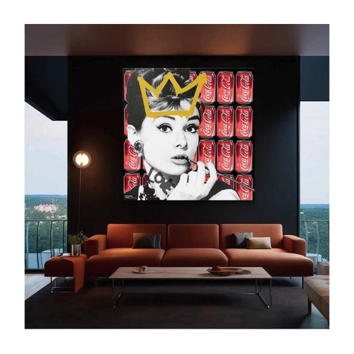 Bild von DOTCOMCANVAS® Leinwandbild Audrey Hepburn Drink