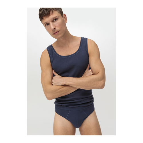 Bild von hessnatur Herren Slip Regular Cut im 2er-Pack PURE NATURE aus Bio-Baumwolle - blau - Größe 5