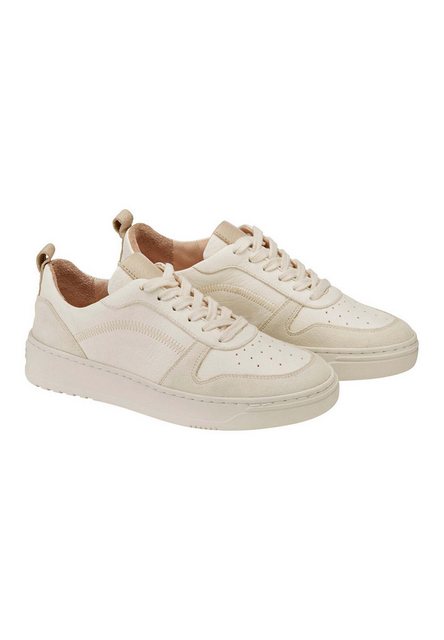 Bild von hessnatur Damen Court Sneaker aus chromfrei gegerbtem Leder - weiß - Größe 37