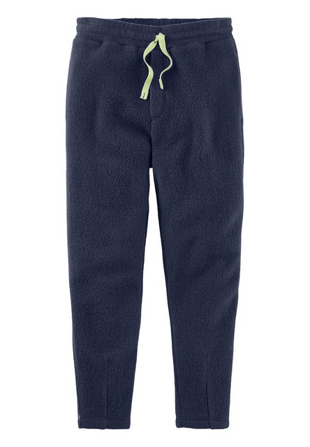 Bild von hessnatur Kinder Fleece Hose Regular aus Bio-Baumwolle - blau - Größe 158/164