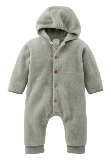 Bild von hessnatur Baby Wollfleece Overall Regular aus Bio-Merinowolle mit Bio-Baumwolle - grün - Größe 86/92