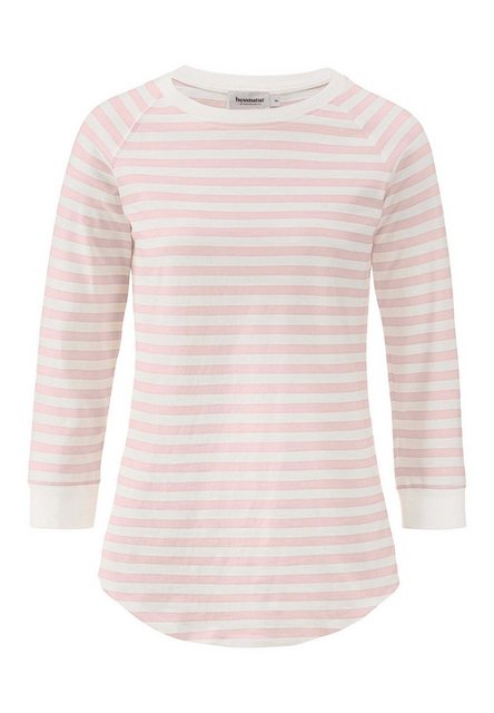 Bild von hessnatur Damen Streifen Jersey Slub Longsleeve Relaxed aus Bio-Baumwolle - rosa - Größe 46