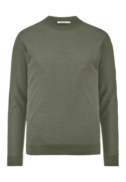 Bild von hessnatur Herren Pullover Regular aus Bio-Merinowolle - grün - Größe 52