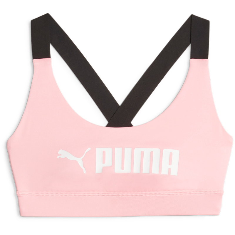 Bild von PUMA Mid Impact FIT Sport-BH Damen 60 - koral ice/puma white L