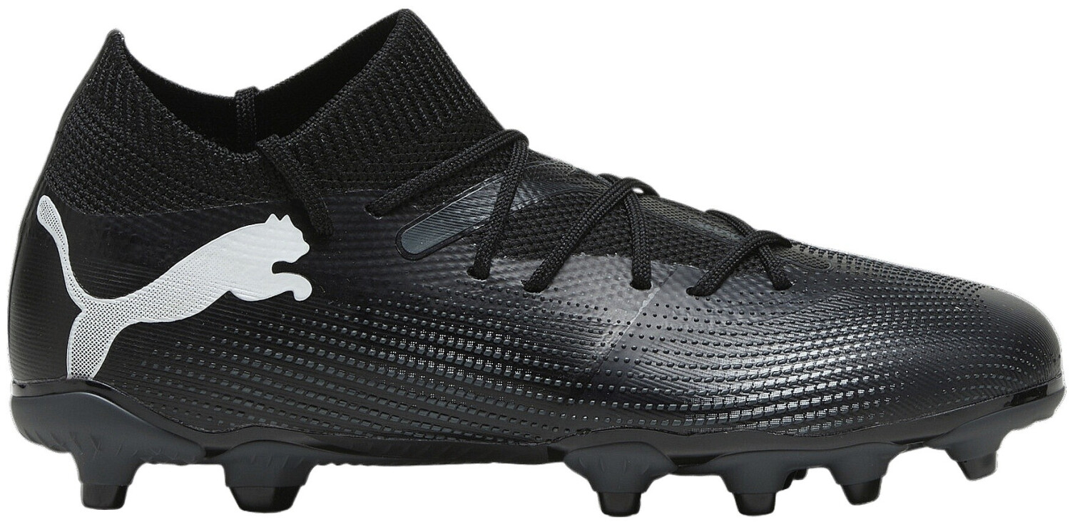 Bild von PUMA Future 7 Match FG/AG JR Soccer Shoe, White Black-Poison PINK, 32 EU