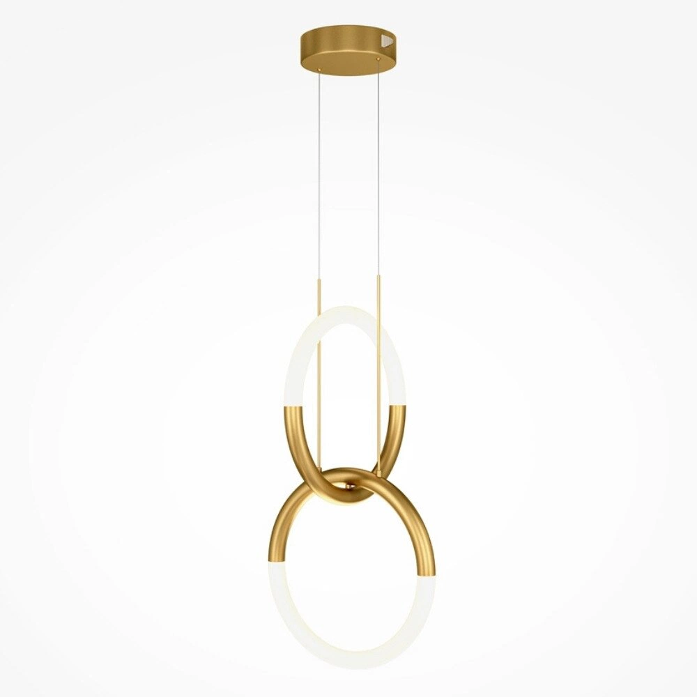 Bild von MAYTONI DECORATIVE LIGHTING LED Pendelleuchte Node, Farbe: Gold und Weiß, Ausführung: 2-flammig, Ja, fest verbaut, Warmweiß