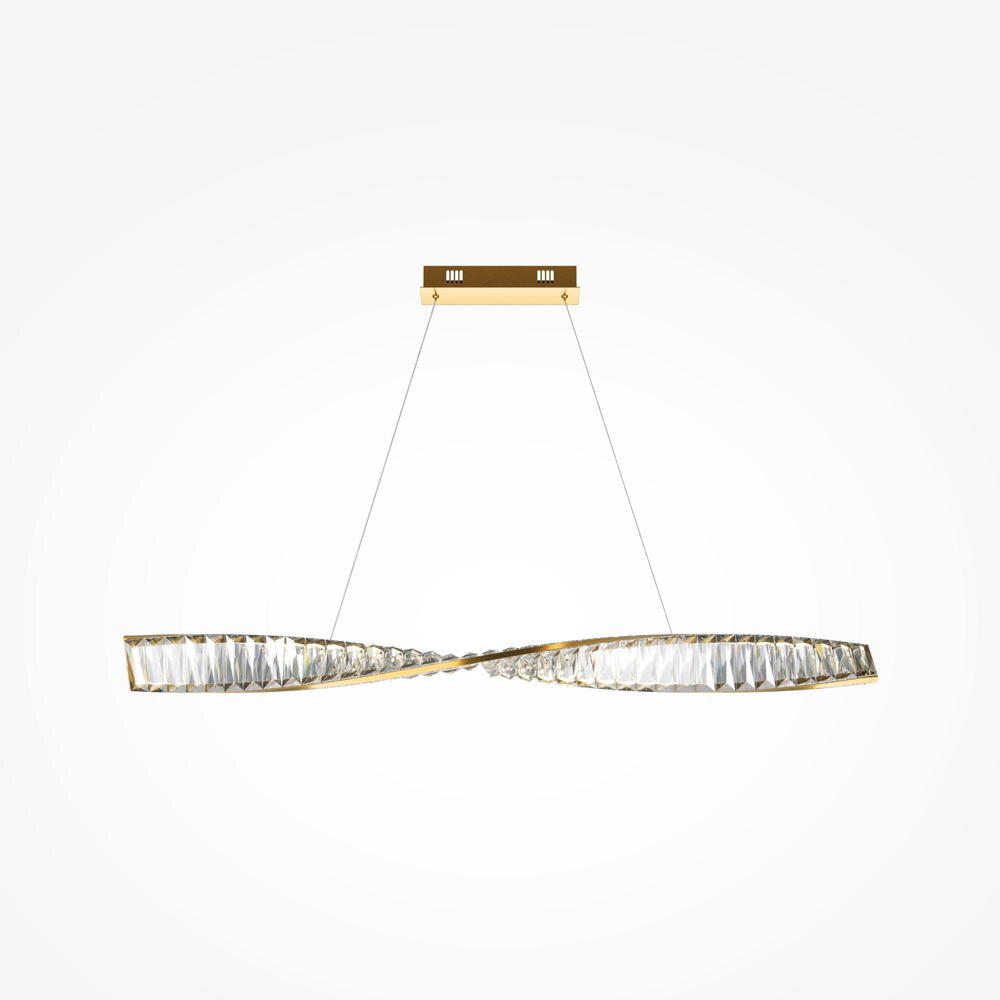 Bild von Maytoni LED Pendelleuchte LED Pendelleuchte Krone in Messing und Transparent 27W 1900lm, keine Angabe, Leuchtmittel enthalten: Ja, fest verbaut, LED, warmweiss, Hängeleuchte
