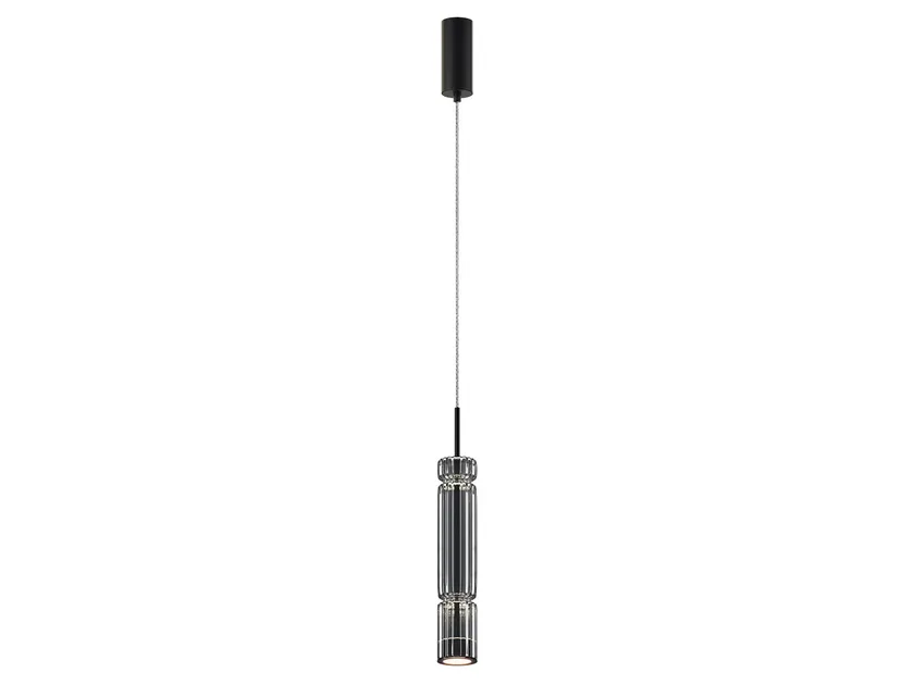 Bild von LED Pendelleuchte Ordo II in Schwarz-transparent und Schwarz 8W 920lm