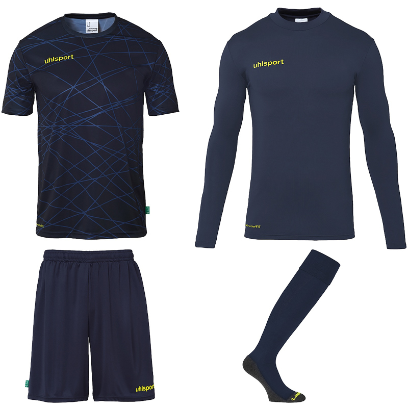 Bild von uhlsport Unisex Prediction Torwart Trikotset, Marine/Fluo Gelb, 152 EU