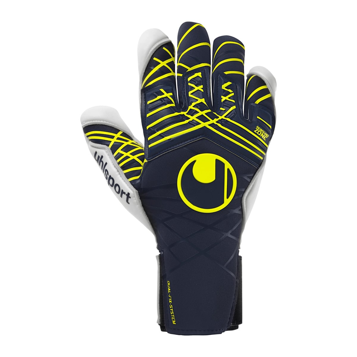 Bild von uhlsport Fußball Torwarthandschuhe Prediction Absolutgrip Skin Cut, 7, Marine/weiß/Fluo gelb